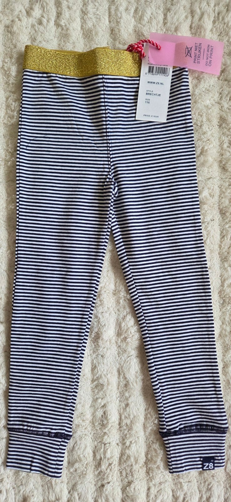 NIEUW Z8 legging maat 116 Brechtje streep goud, Broek, Meisje, Z8, Nieuw