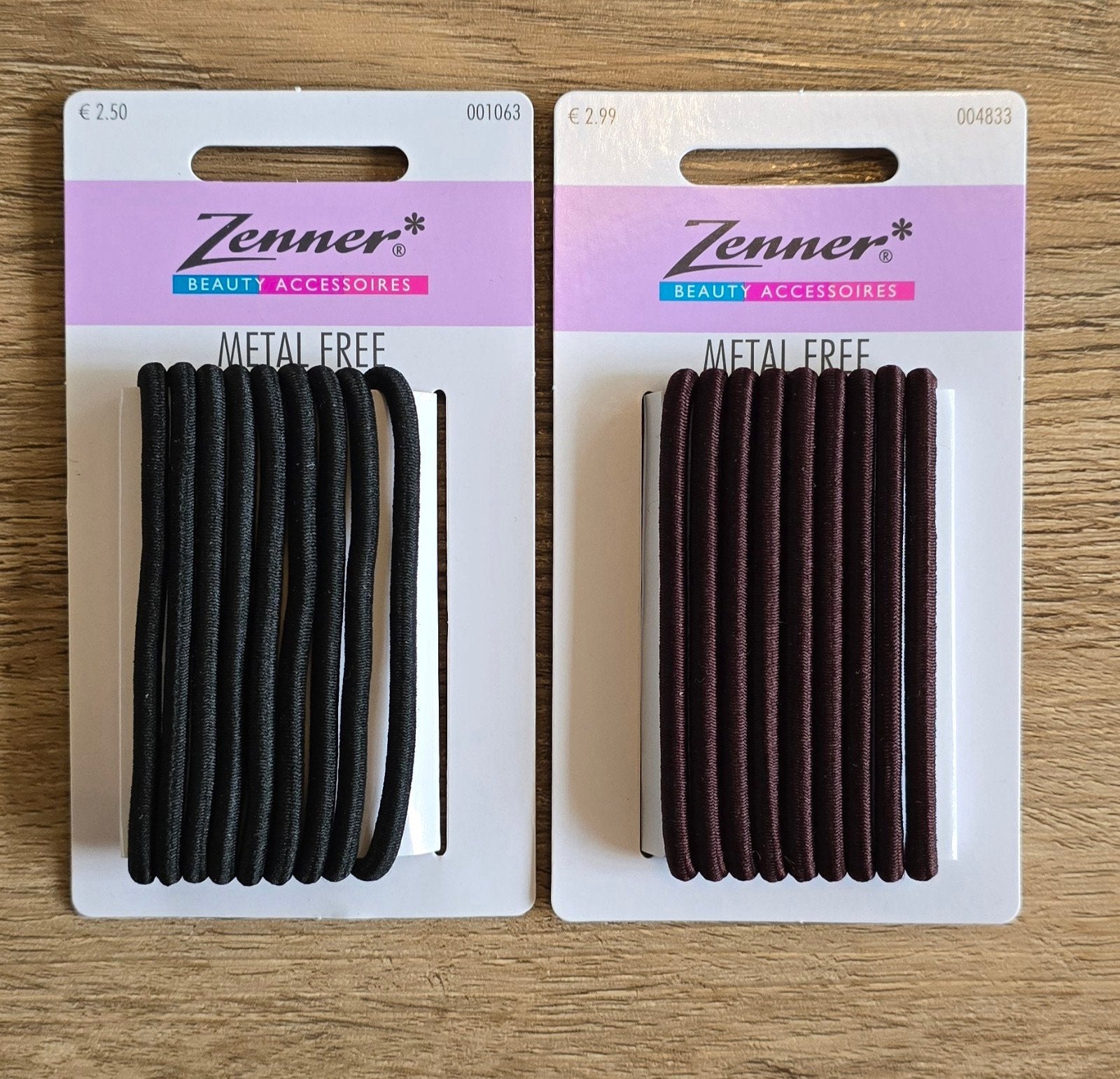 Zenner Haarelastiekjes - Zwart en Bruin (18 stuks), Ophalen of Verzenden, Nieuw