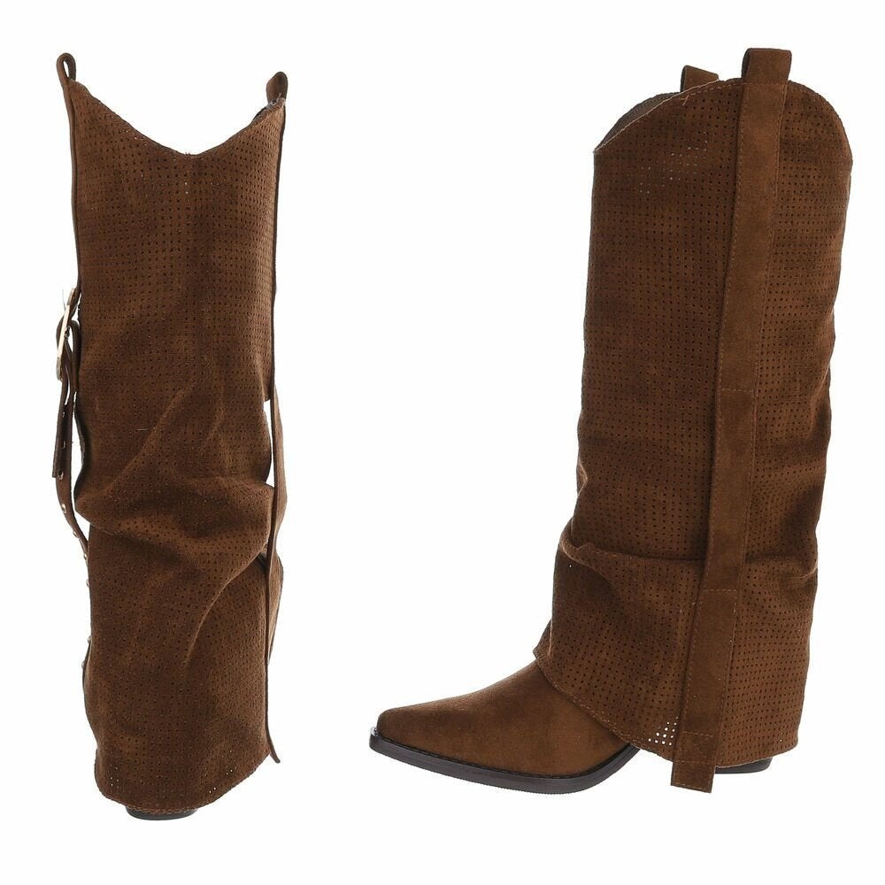 Cowboylaarzen - Golden Buckle Western Boots, Hoge laarzen, -, Nieuw, Ophalen of Verzenden