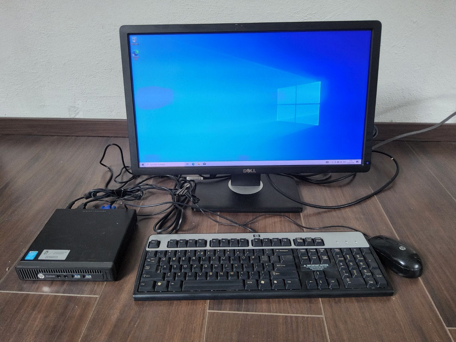 HP ProDesk Mini PC met Monitor, Toetsenbord en Muis, Ophalen, Gebruikt, Met monitor, Intel Core i3-4160T