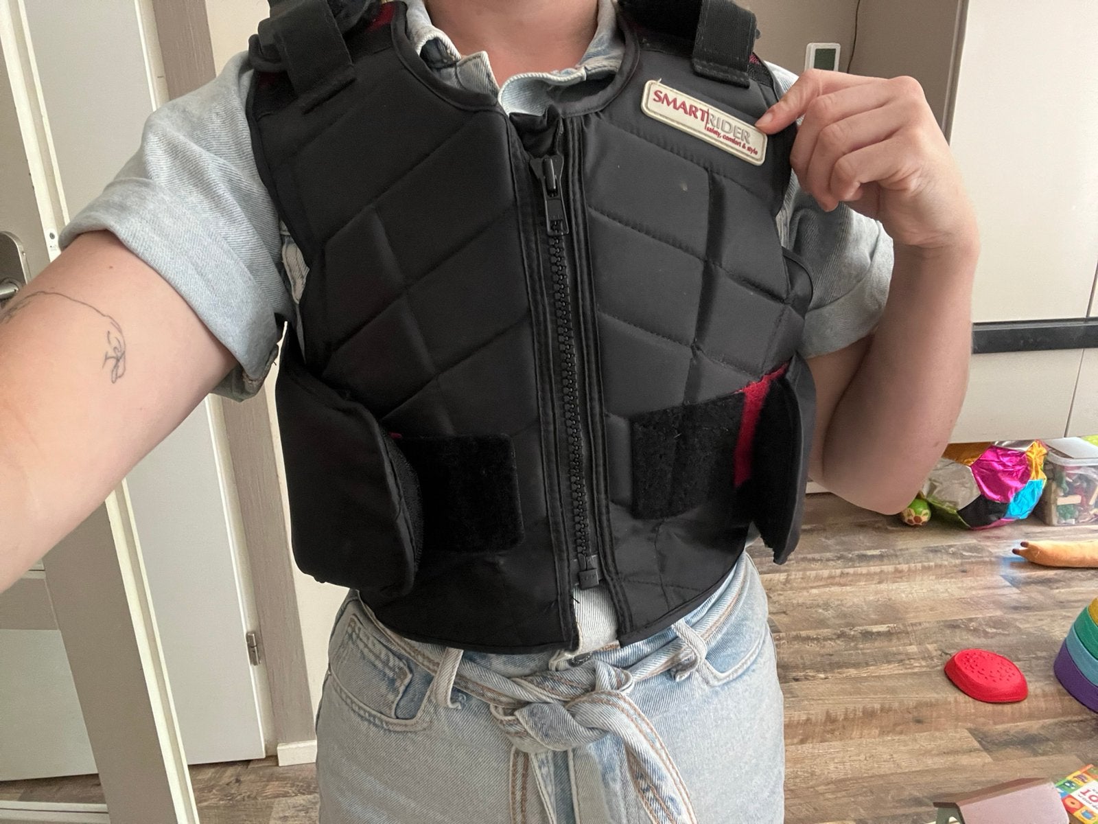 Bodyprotector maat S smartrider, Dieren en Toebehoren, Kinderen, Ophalen of Verzenden, Zo goed als nieuw, Zwart