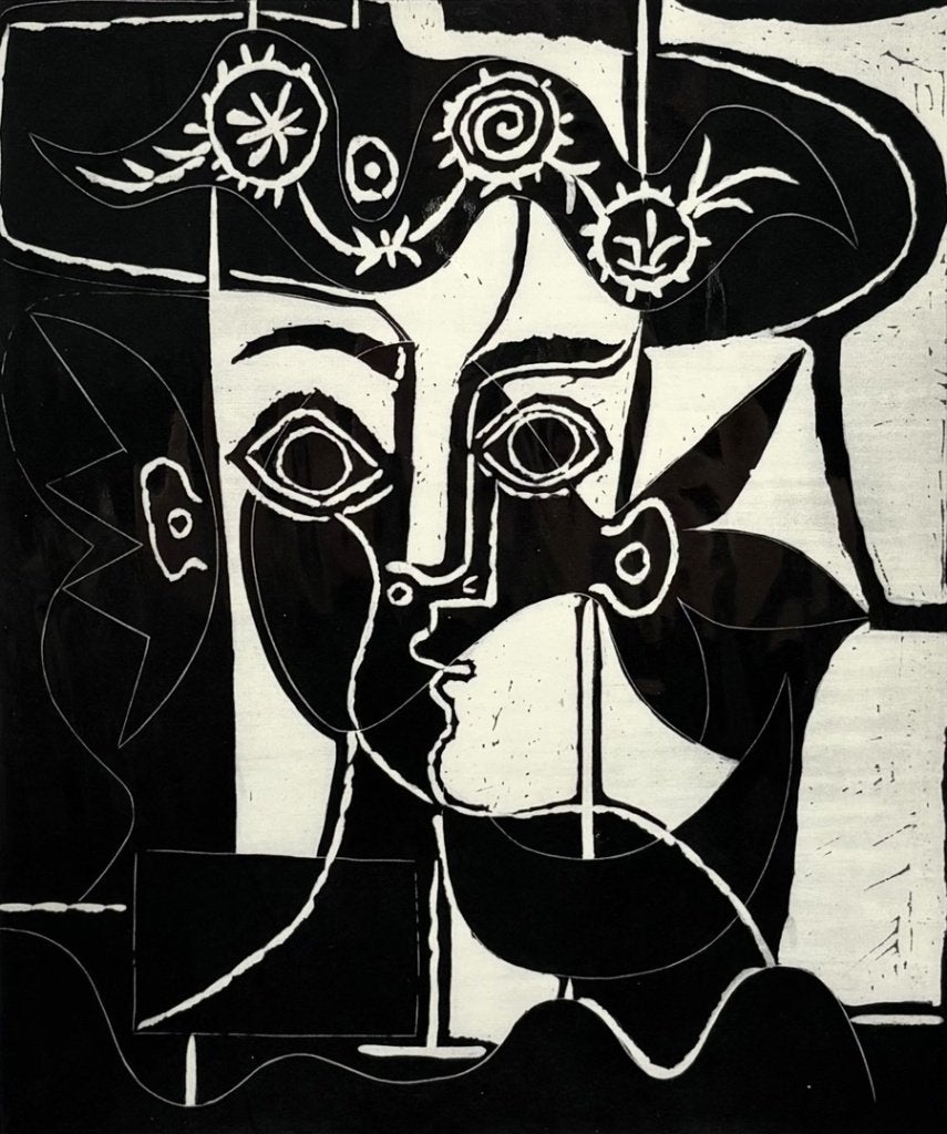 1044. Heliogravure, Picasso – "Grande tête de femme"