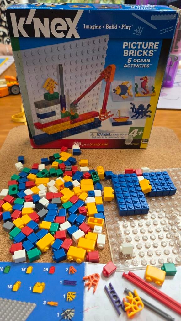 K'NEX Picture Bricks: 5 Ocean Activities - 200 stuks, Ophalen of Verzenden, Gebruikt, K'nex