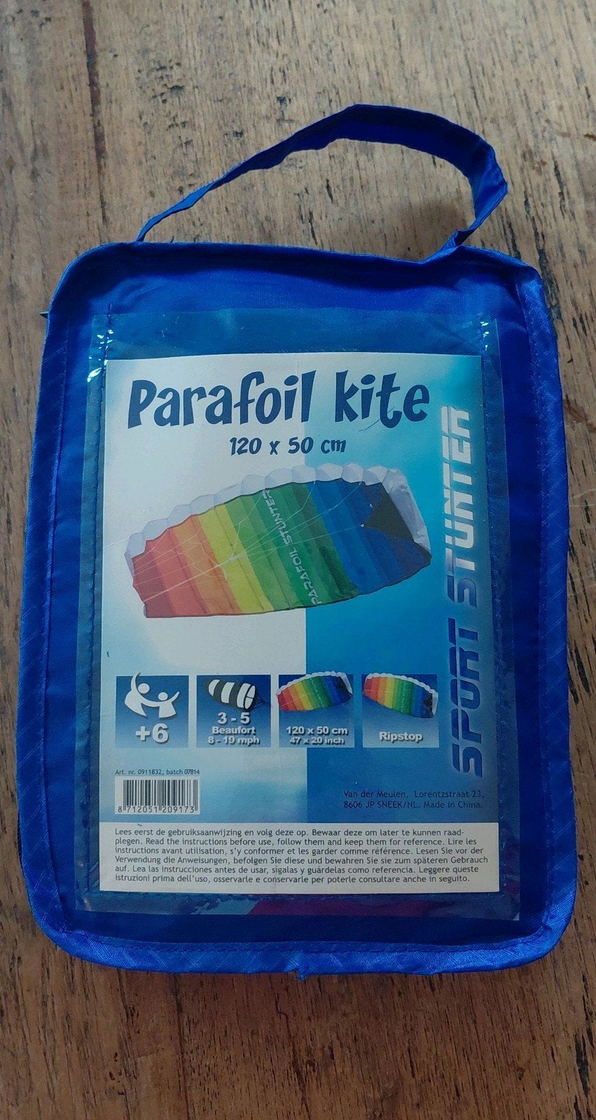 Parafoil Vlieger, Sport en Fitness, Vliegeren, Ophalen of Verzenden, Zo goed als nieuw, Tweelijns, Vlieger