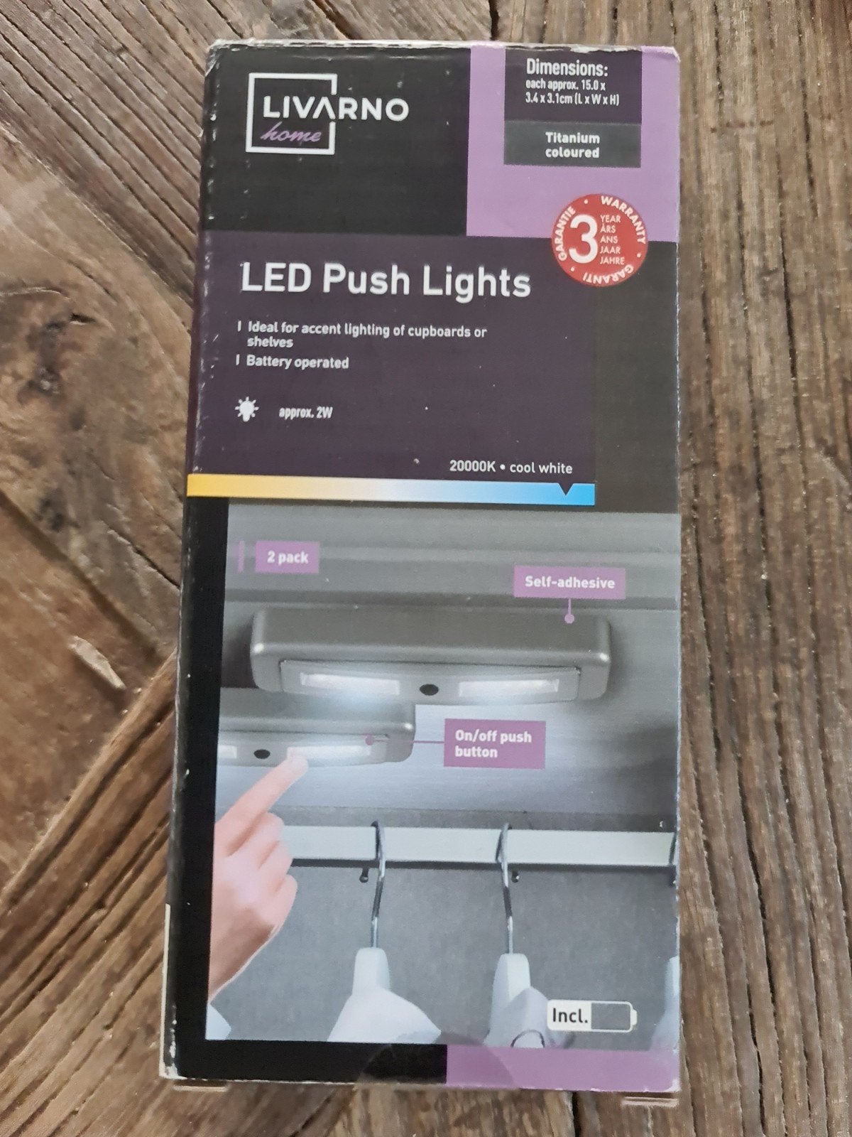 LIVARNO Home LED Push Lights, Huis en Inrichting, Lampen | Overige, Ophalen of Verzenden, Nieuw