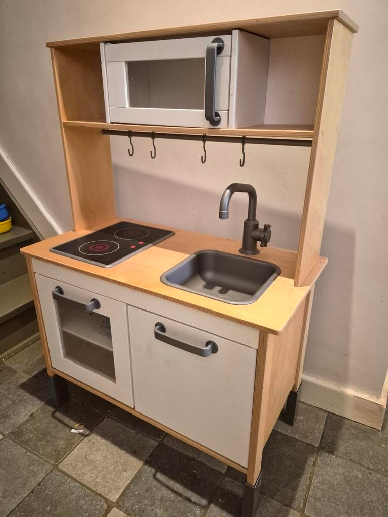 IKEA Duktig Speelkeuken met magnetron en accessoires, Ophalen, Gebruikt, Hout, Speelkeuken