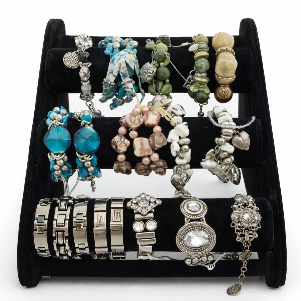 Stijlvolle Armbanden Set – Mix van Elegant & Trendy 18 st, Ophalen, Overige materialen, Overige kleuren, Met bedels of kralen
