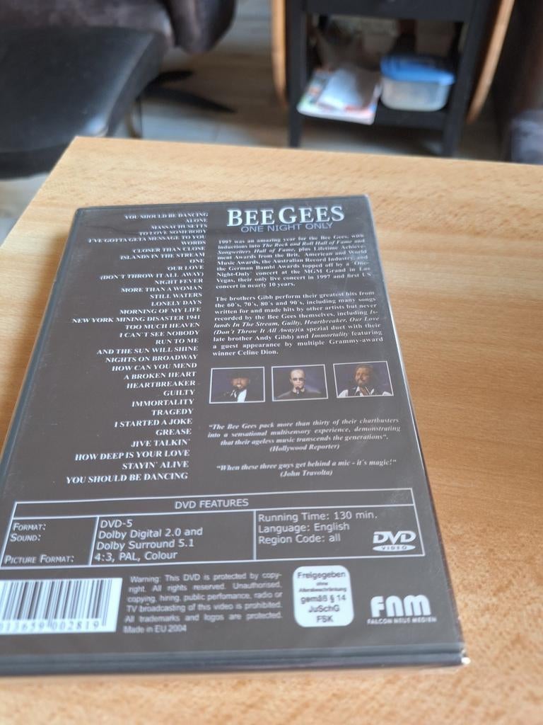 Dvd BeeGees, one night only, Alle leeftijden, Ophalen of Verzenden, Nieuw in verpakking, Muziek en Concerten