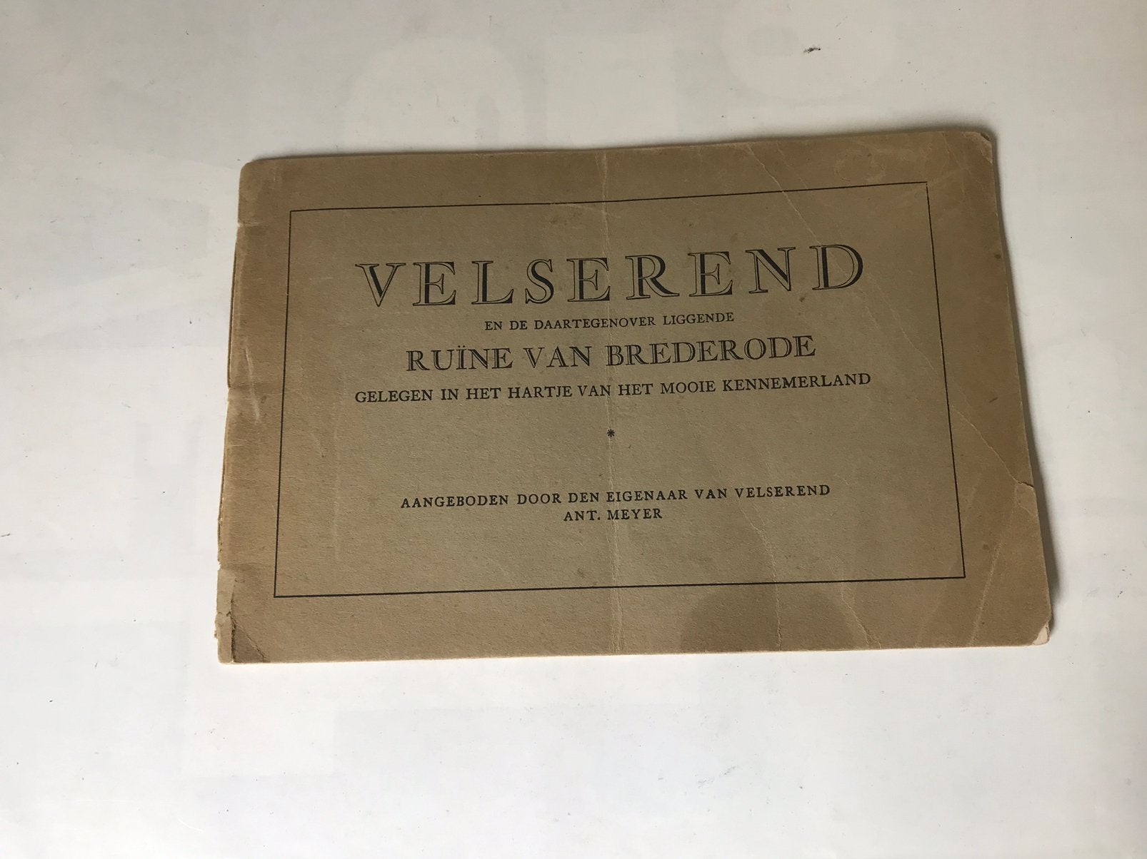 Santpoort: VELSEREND en de Ruine van Brederode., Ophalen of Verzenden, Gelezen
