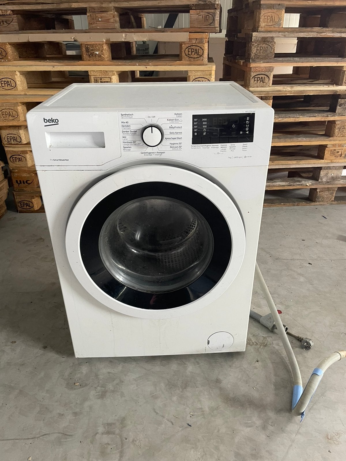 Wasmachine Beco ( DEFECT ), Ophalen of Verzenden, 1200 tot 1600 toeren, 85 tot 90 cm