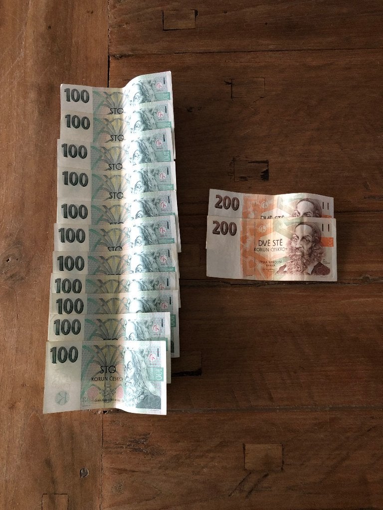 Tsjechische kroon bankbiljetten, Ophalen of Verzenden, België, Setje