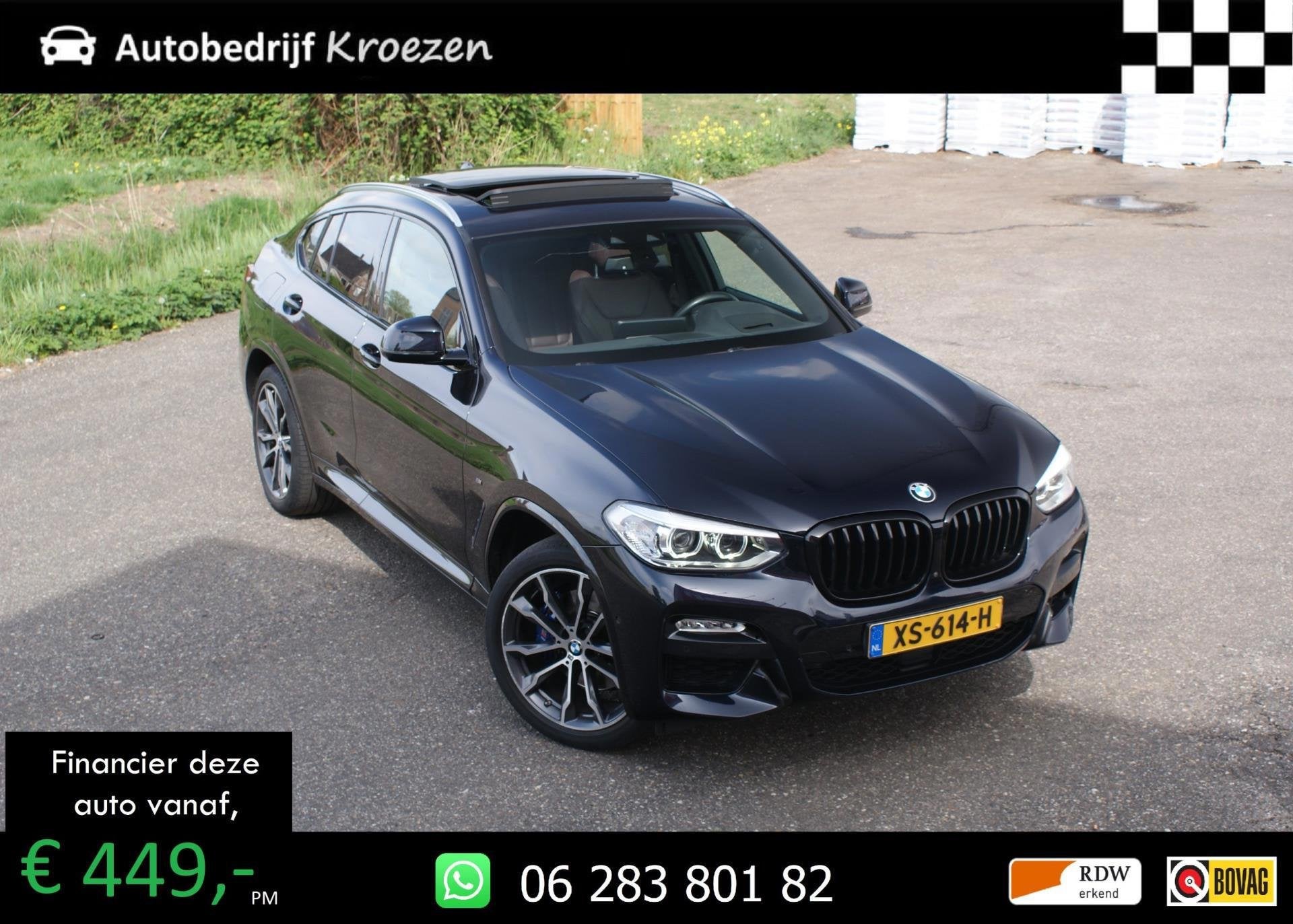 BMW X4 XDrive30i M-Pakket | Pano | 360 Camera | H&K |Head Up, Automaat, Gebruikt, 4 cilinders, Zwart