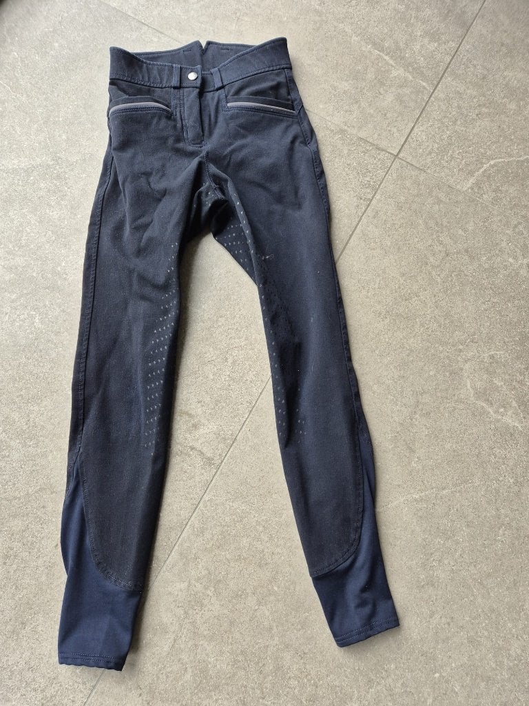 Blauwe Paardrijbroek Maat 34 – Neutraal Model (XS), Ophalen, Blauw, Gebruikt, XS