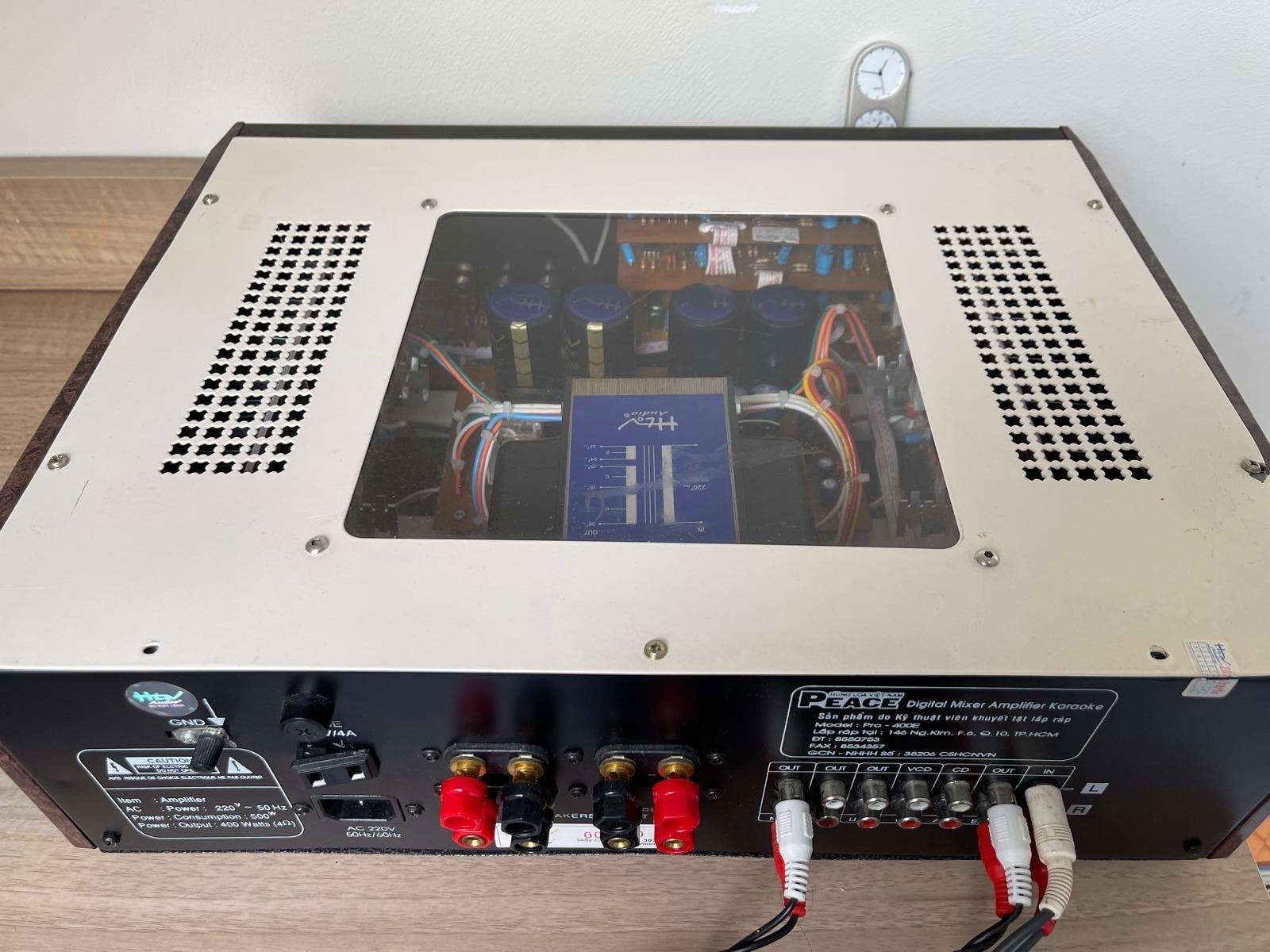 HTV Audio Pro 400E Digitale Mixer Versterker Karaoke, Overige systemen, Zo goed als nieuw, 120 watt of meer, Ophalen