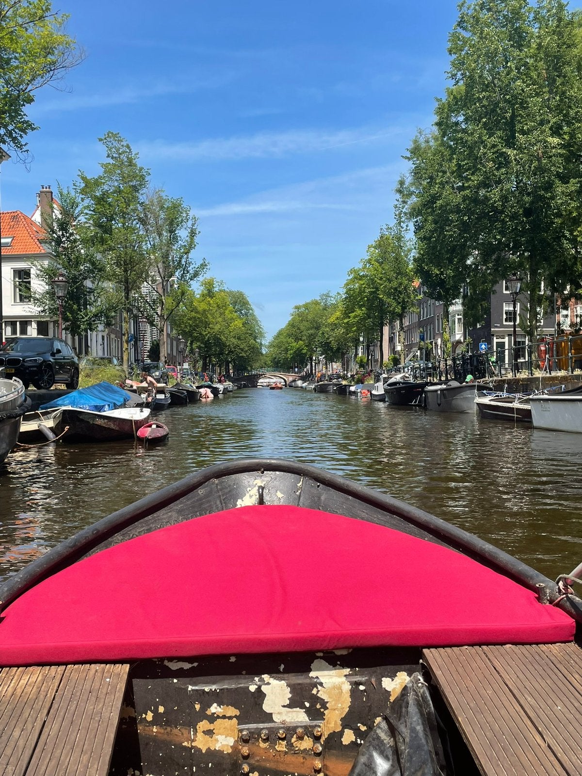 Betrouwbare grachtenboot – klaar voor uren vaarplezier!, Afdekzeil, Gebruikt, Staal, Elektrisch