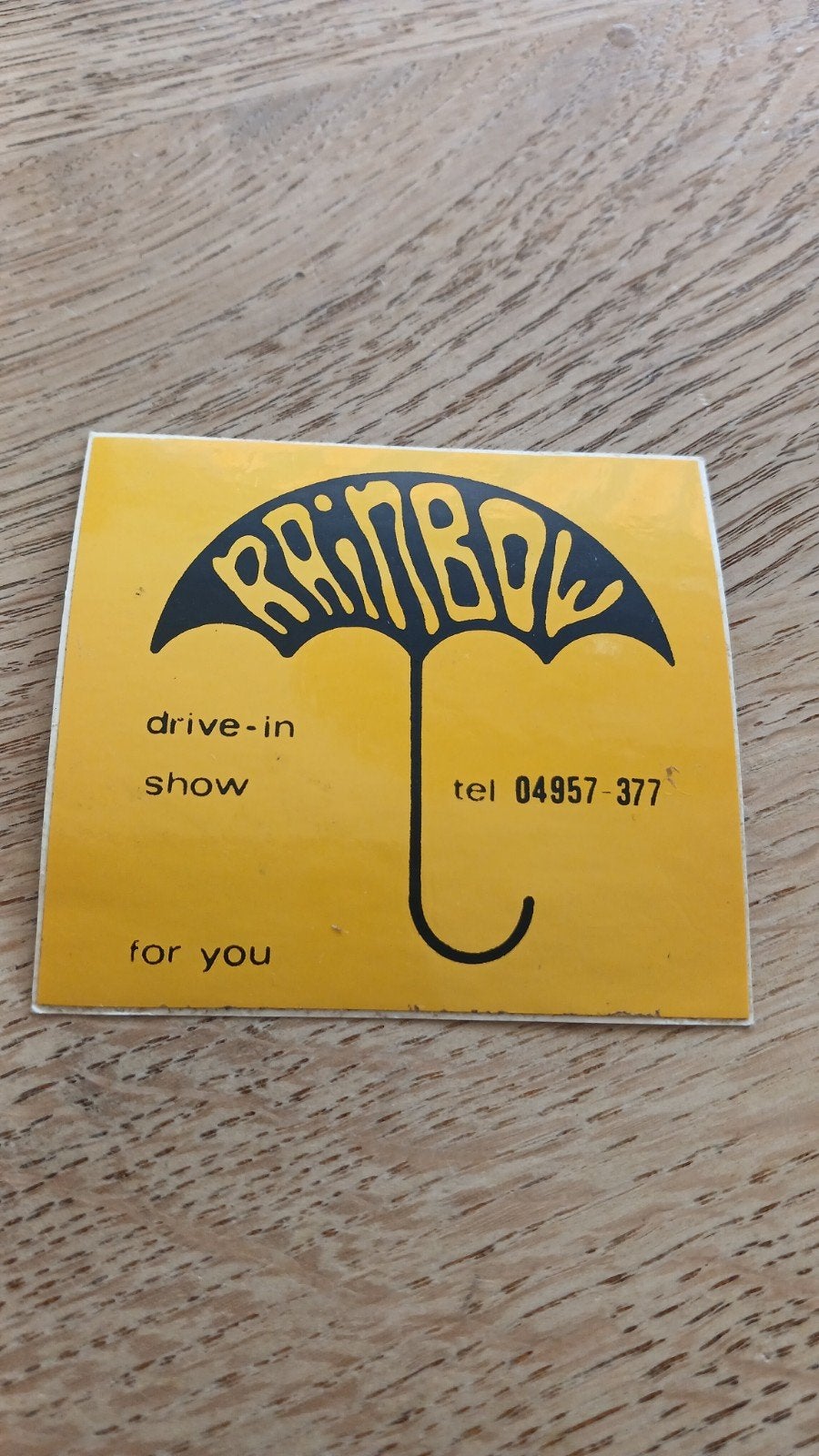 Sticker Drive-In Disco Show Rainbow, HUGTEN 04957-, Verzamelen, Ophalen of Verzenden, Zo goed als nieuw