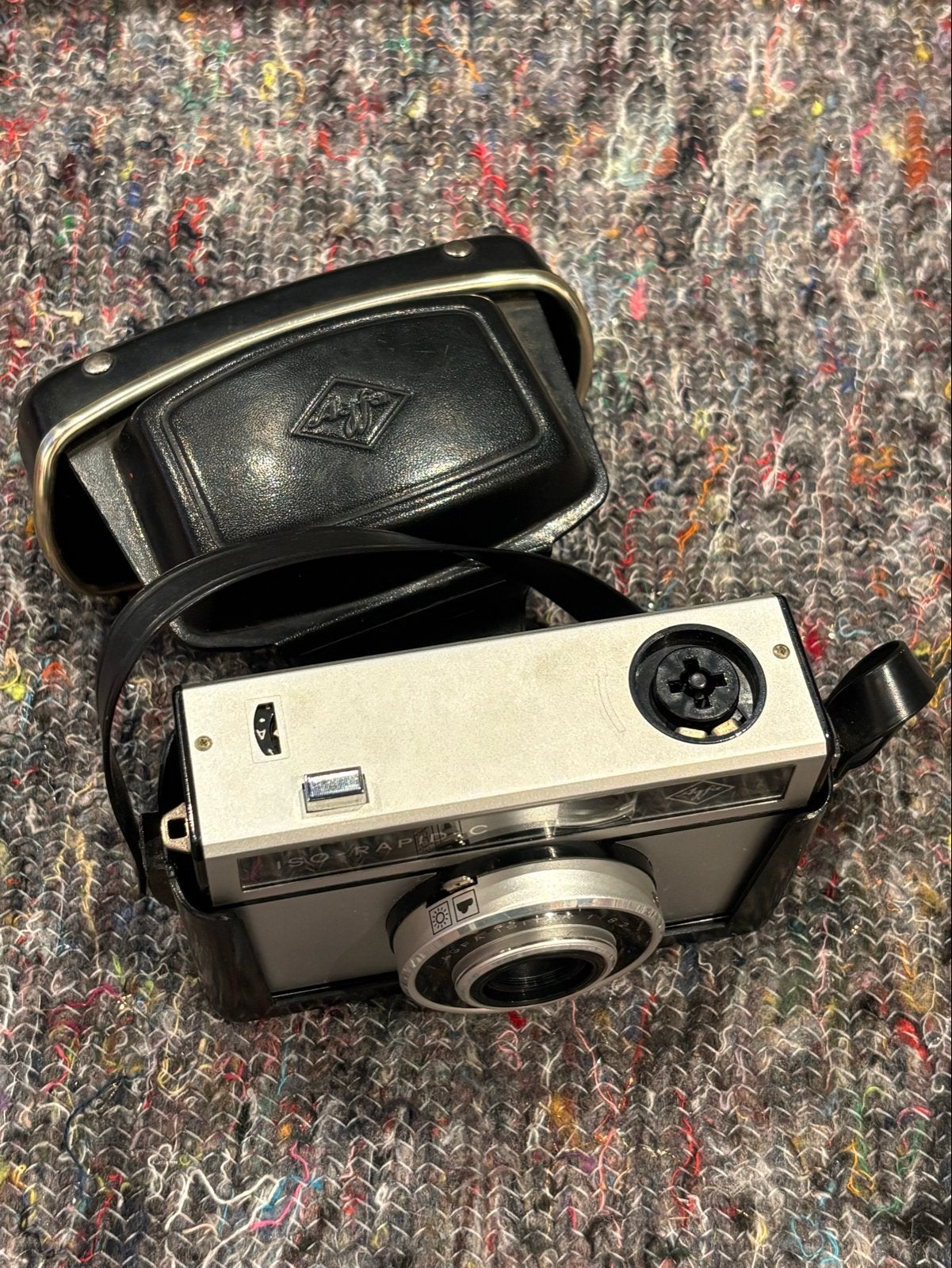 AGFA ISO-RAPID C Vintage Camera met Hoes, Ophalen of Verzenden, Zo goed als nieuw, Compact