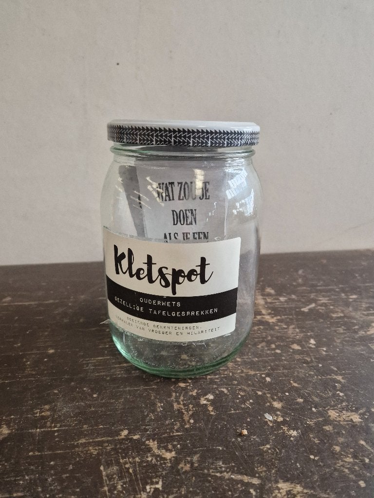 Kletspot - ouderwets gezellige tafelgesprekken, Vijf spelers of meer, Ophalen of Verzenden, Gebruikt