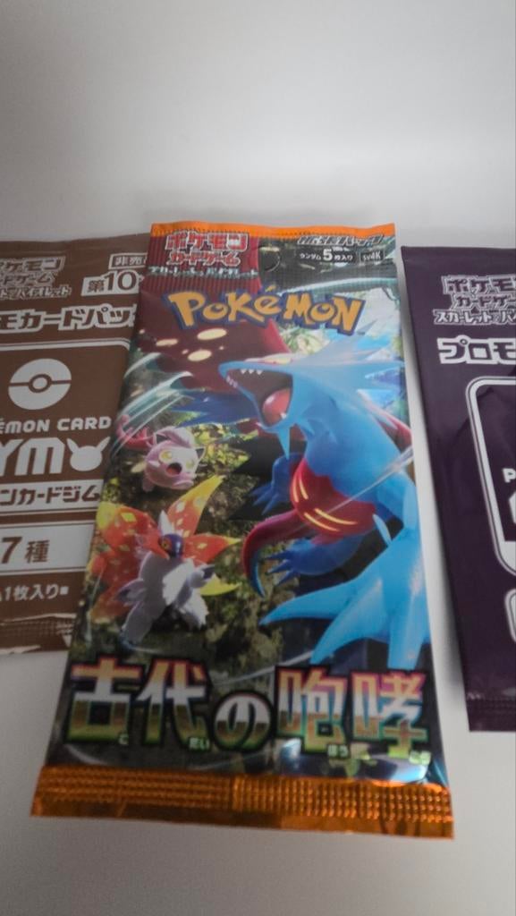 Japanse Pokémon Booster Packs: Ancient Roar & Gym Promo, Ophalen of Verzenden, Nieuw, Booster