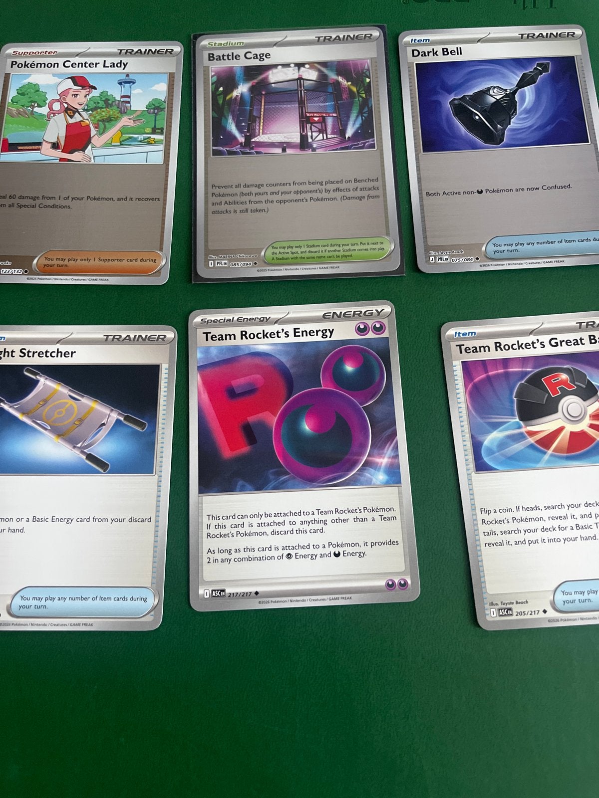 Pokémon TCG Trainer en Energie Kaarten (6 stuks), Ophalen of Verzenden, Gebruikt, Meerdere kaarten