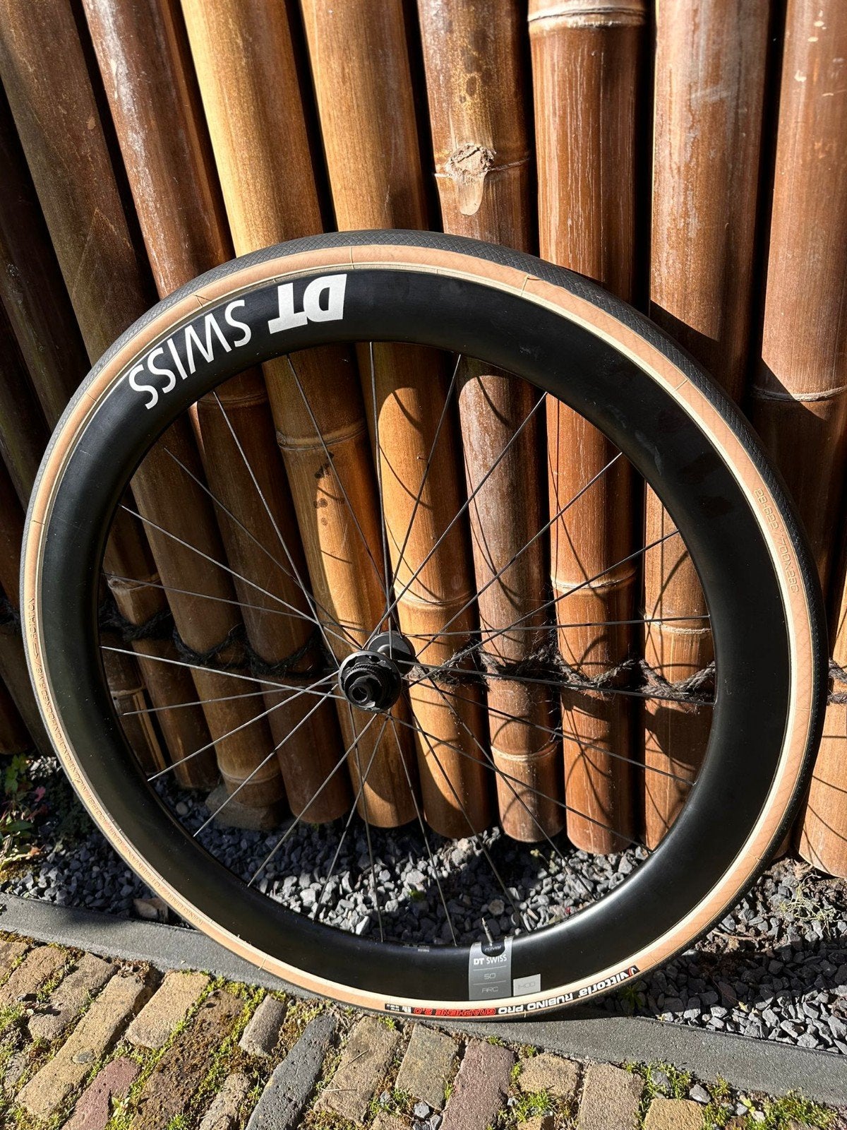 Carbon wielset 700c voor racefiets DT Swiss, Ophalen, Gebruikt, Band, Racefiets