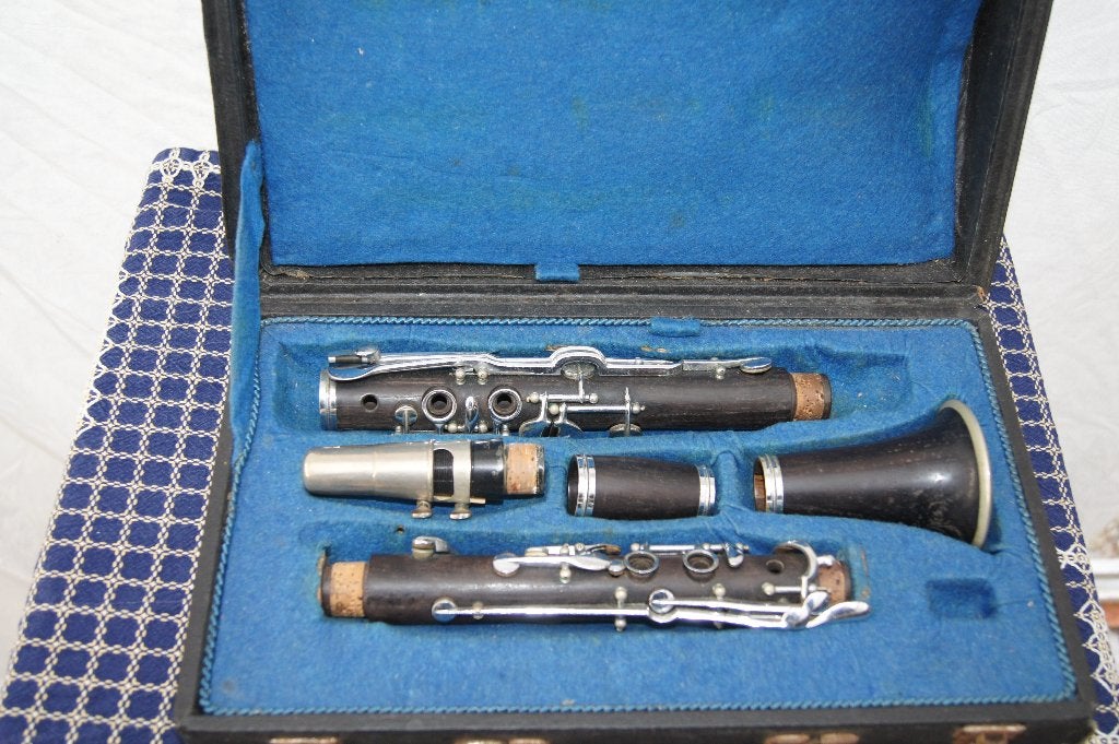 Klarinet met koffer, Ophalen of Verzenden, Gebruikt, Hout, Met koffer