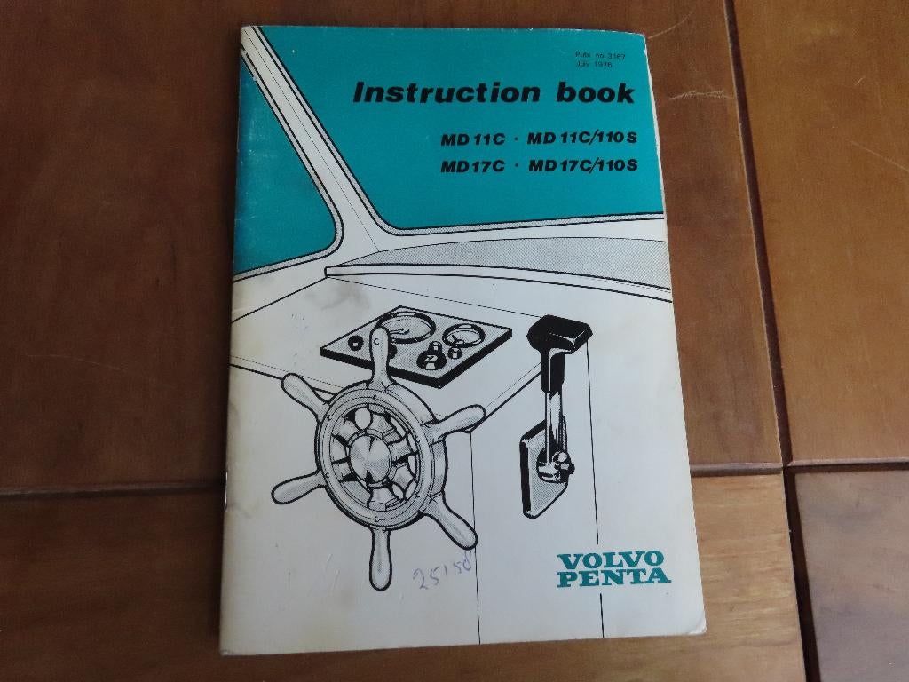 Instructieboek Volvo Penta motor MD 11 C, MD 17 C 1976, Watersport en Boten, Ophalen of Verzenden, Zo goed als nieuw, Boek of Waterkaart
