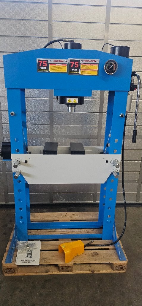 HBM Hydr/ Pneumatische Werkplaatspers - Raamwerkpers 75 ton, Auto diversen, Autogereedschap, Ophalen of Verzenden, Nieuw