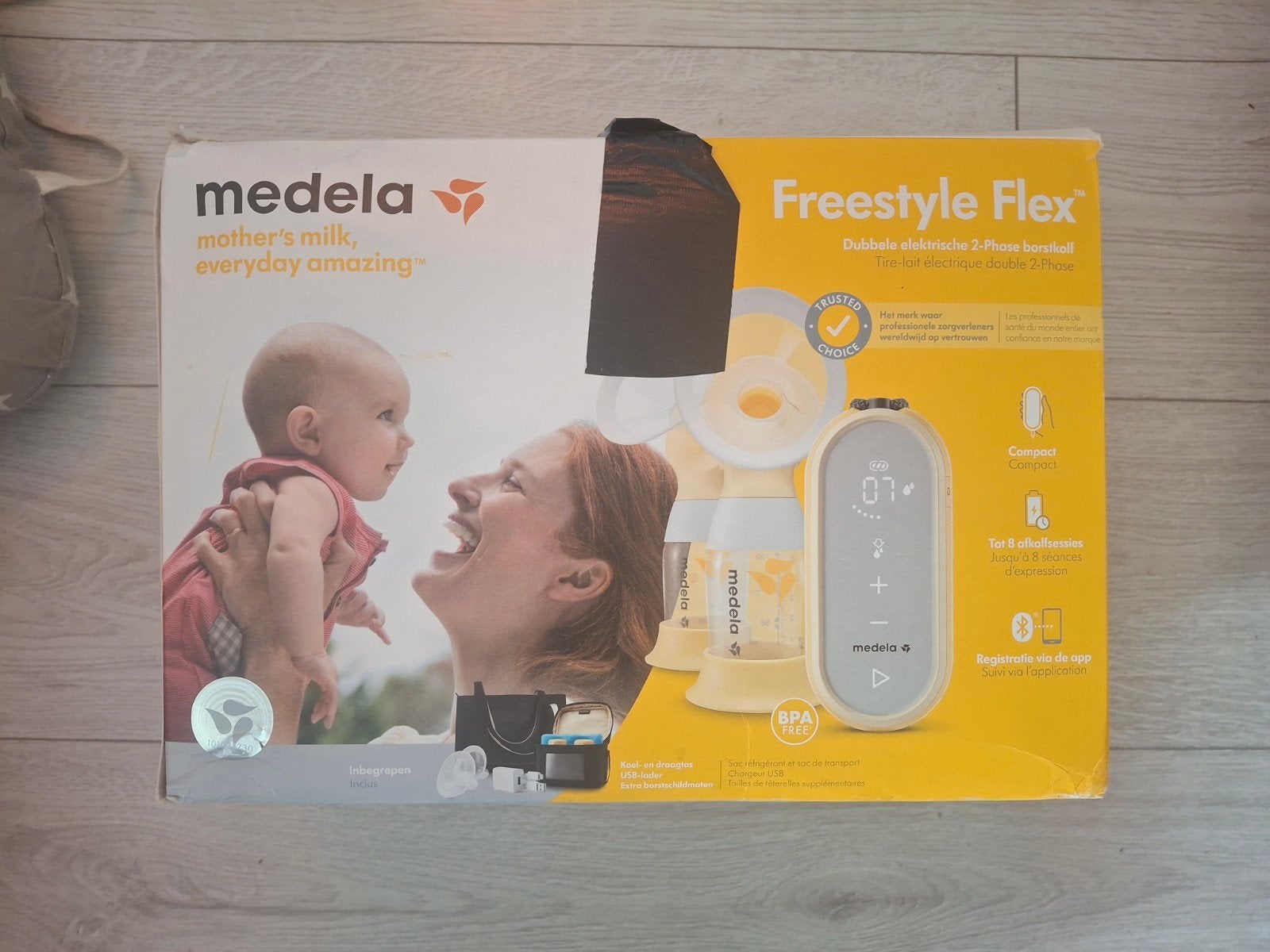 Medela Freestyle Flex dubbele elektr Borstkolf Set met Tas, Kinderen en Baby's, Babyvoeding en Toebehoren, Ophalen, Borstkolf