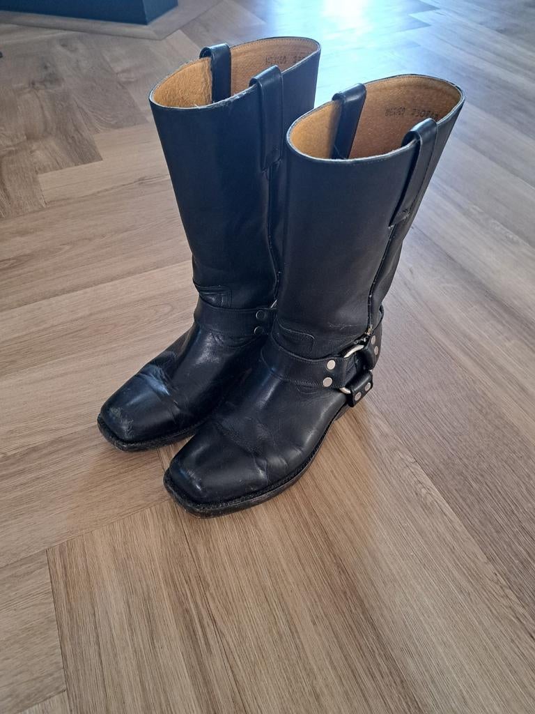 Zwarte leren motorlaarzen, originele Dr Adams boots maat 39, Kleding | Dames, Schoenen, Zwart, Lage of Enkellaarzen, Ophalen of Verzenden
