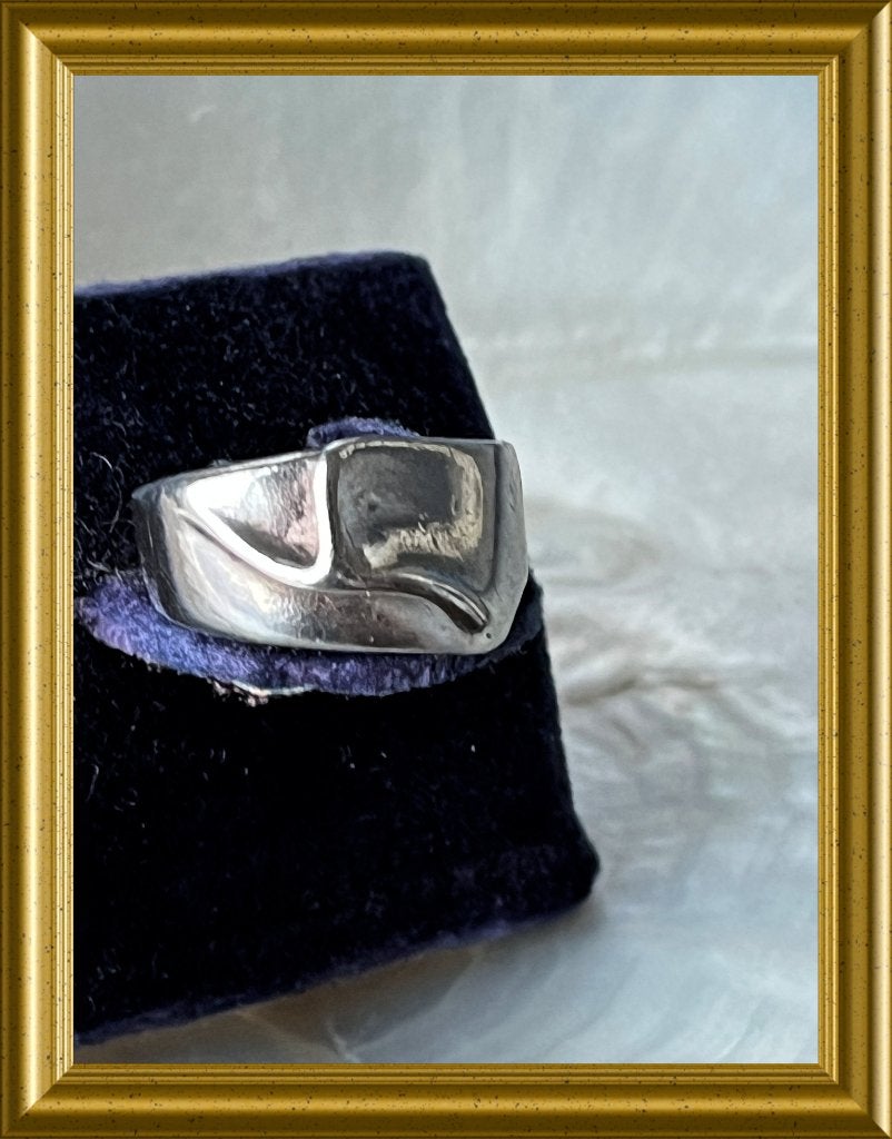 Mooie Deense zilveren ring, Sieraden, Tassen en Uiterlijk, Antieke sieraden, Ophalen of Verzenden, Zilver, Ring
