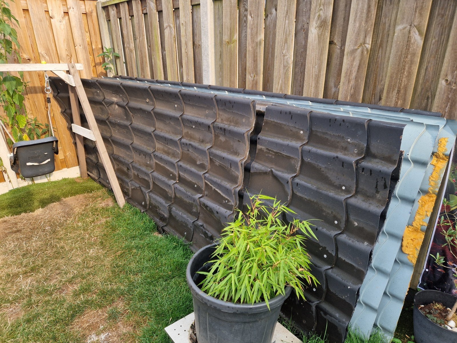 6 golfplaten ijzer afm ruim 3 meter  x 1.18 meter., Tuin en Terras, Ophalen of Verzenden, IJzer, 3 tot 6 meter, Minder dan 1 meter
