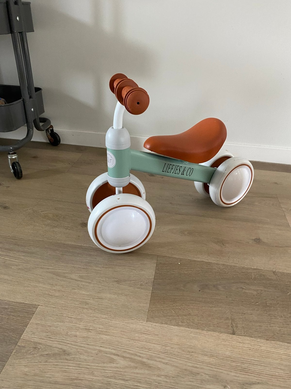 Liefjes & Co Mini Loopfiets / Driewieler Saliegroen, Ophalen, Zo goed als nieuw, Loopfiets