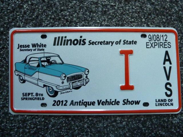 Kentekenplaat licenseplate Illinois Nash Metropolitan USA, Verzenden, Gebruikt, Auto's