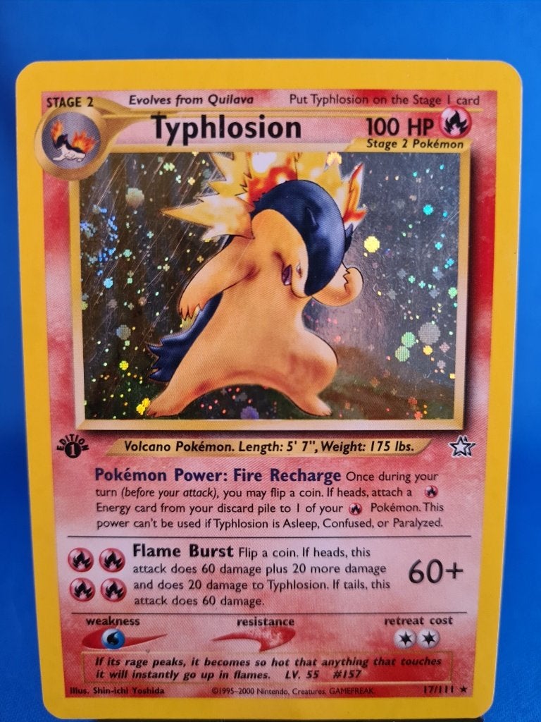 Typhlosion 17/111 - Neo Genesis (1st edition), Hobby en Vrije tijd, Verzenden, Gebruikt