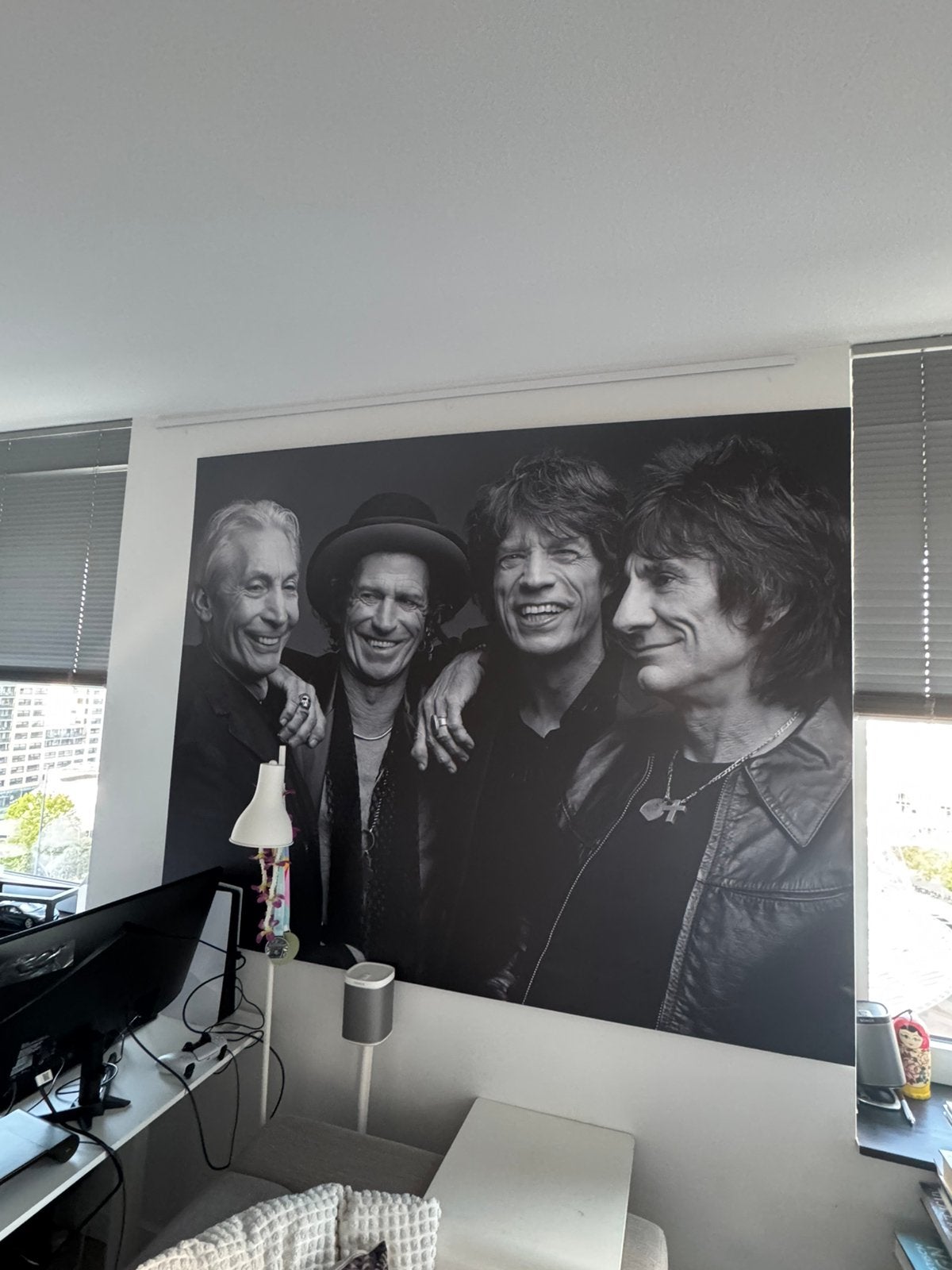 Giant Rolling Stones poster op plaat, Huis en Inrichting, Woonaccessoires | Schilderijen, Tekeningen en Foto's, Ophalen, Zo goed als nieuw