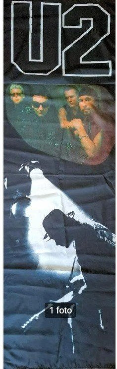U2 banner Achtung Baby/Rattle & Hum, Verzenden, Zo goed als nieuw