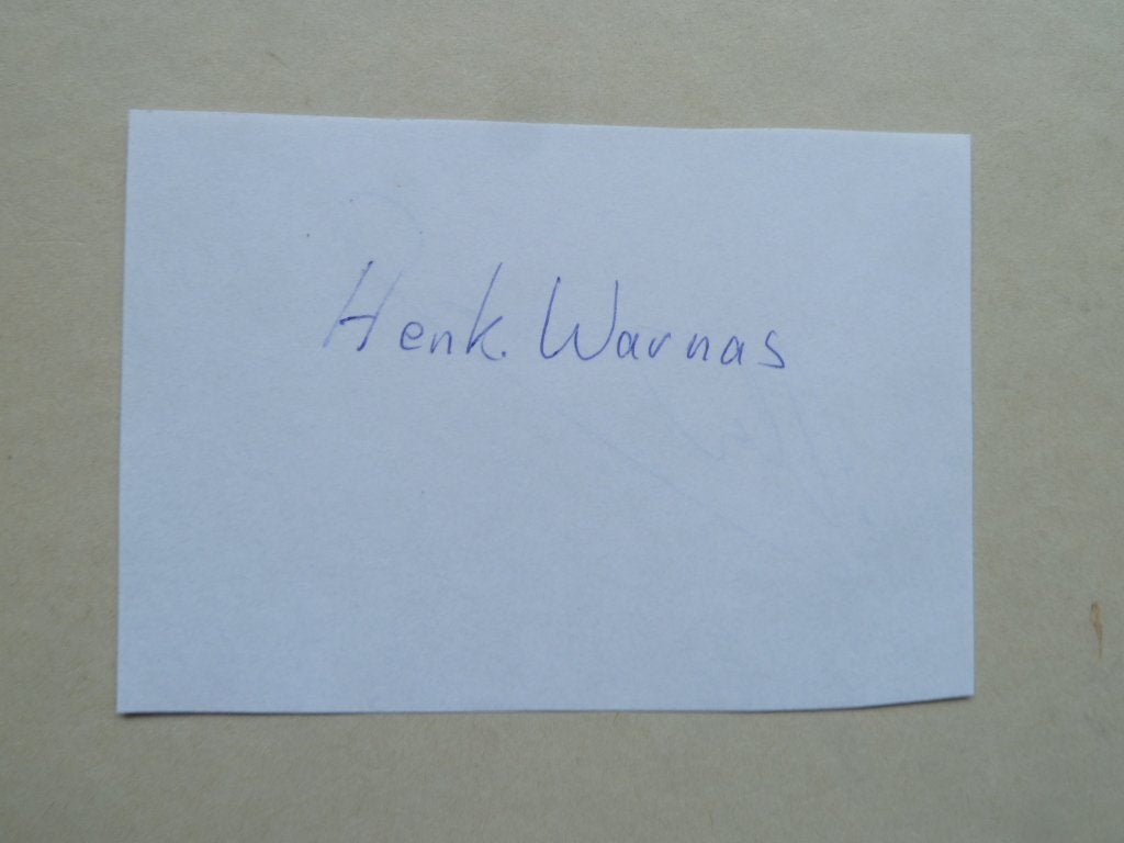 Handtekening. Henk.Warnas. Go Ahead Eagles, Ophalen of Verzenden, Zo goed als nieuw, Overige binnenlandse clubs, Overige typen