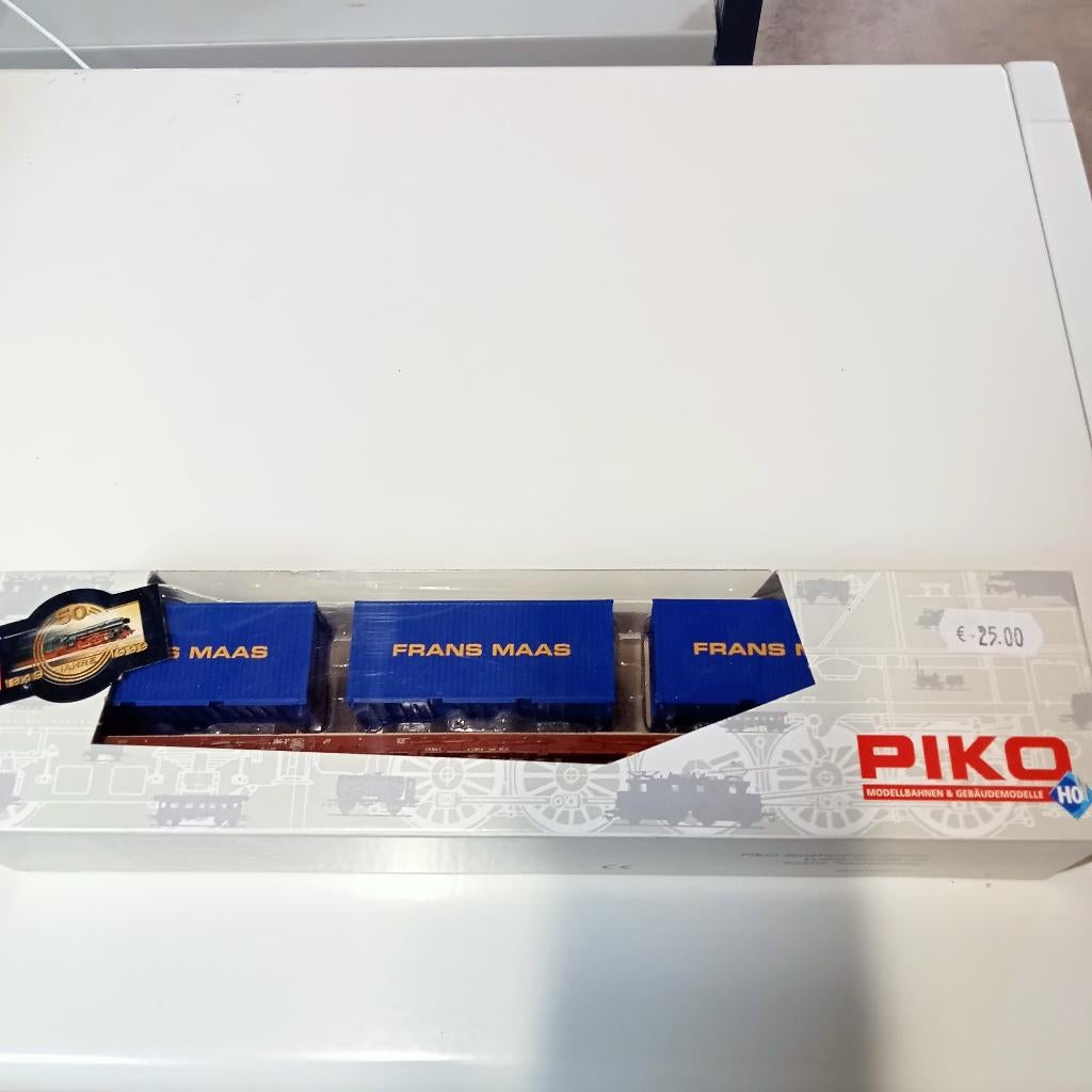 Piko 95481 H0 Containerwagen Frans Maas, Hobby en Vrije tijd, Modeltreinen | H0, Wisselstroom, Wagon, Zo goed als nieuw, Piko
