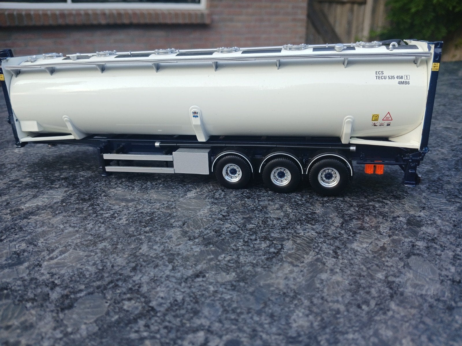 bulk trailer Tekno. 1:50, Ophalen of Verzenden, Zo goed als nieuw, Bus of Vrachtwagen, Tekno