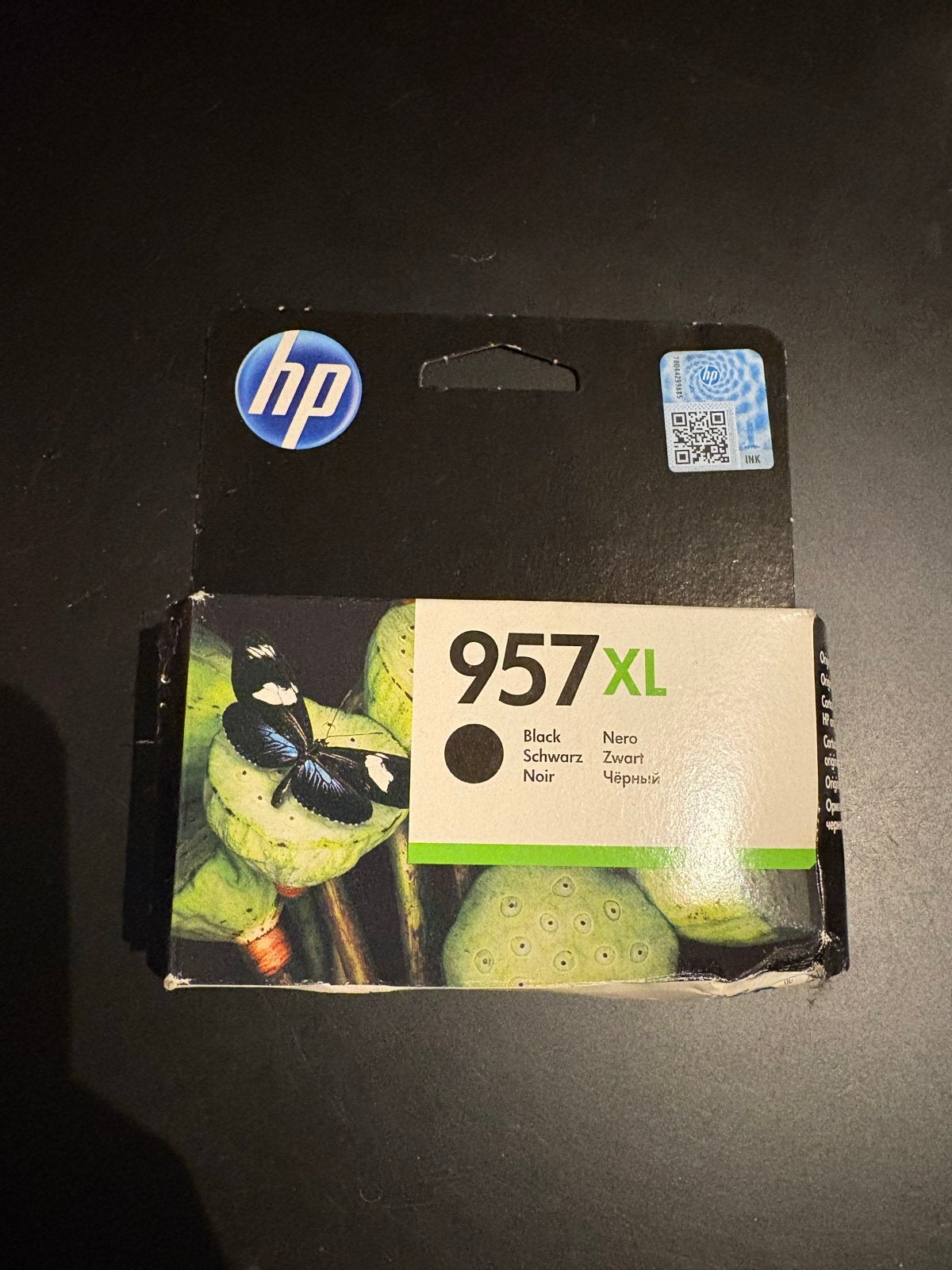 HP 957XL Zwarte Inktcartridge, Computers en Software, Ophalen of Verzenden, Nieuw, Cartridge