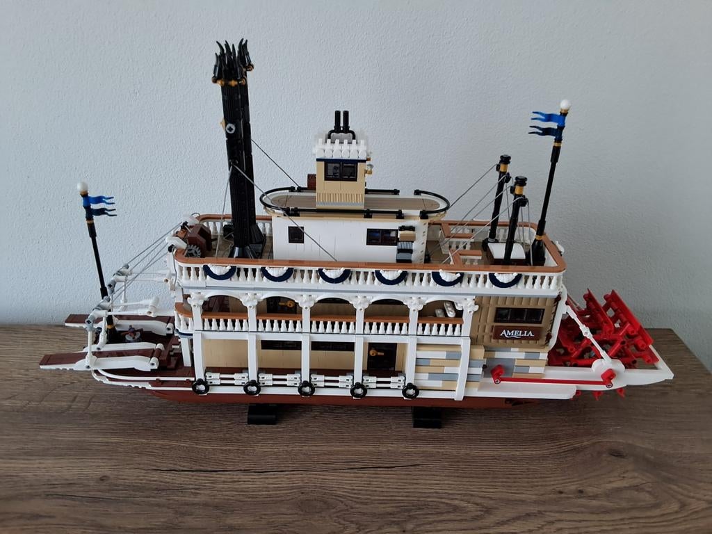 Lego Stoomboot Amelia (21356) - Unieke MOC, Gebruikt, MOC (eigen creatie), Overige thema's, Lego