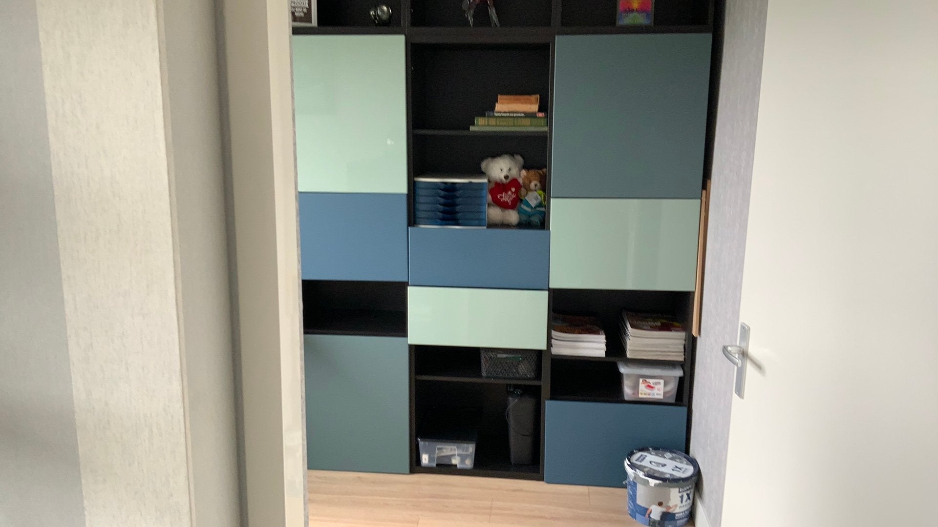 Kast met  open vakken. Ikea, Ophalen, 25 tot 50 cm, 200 cm of meer