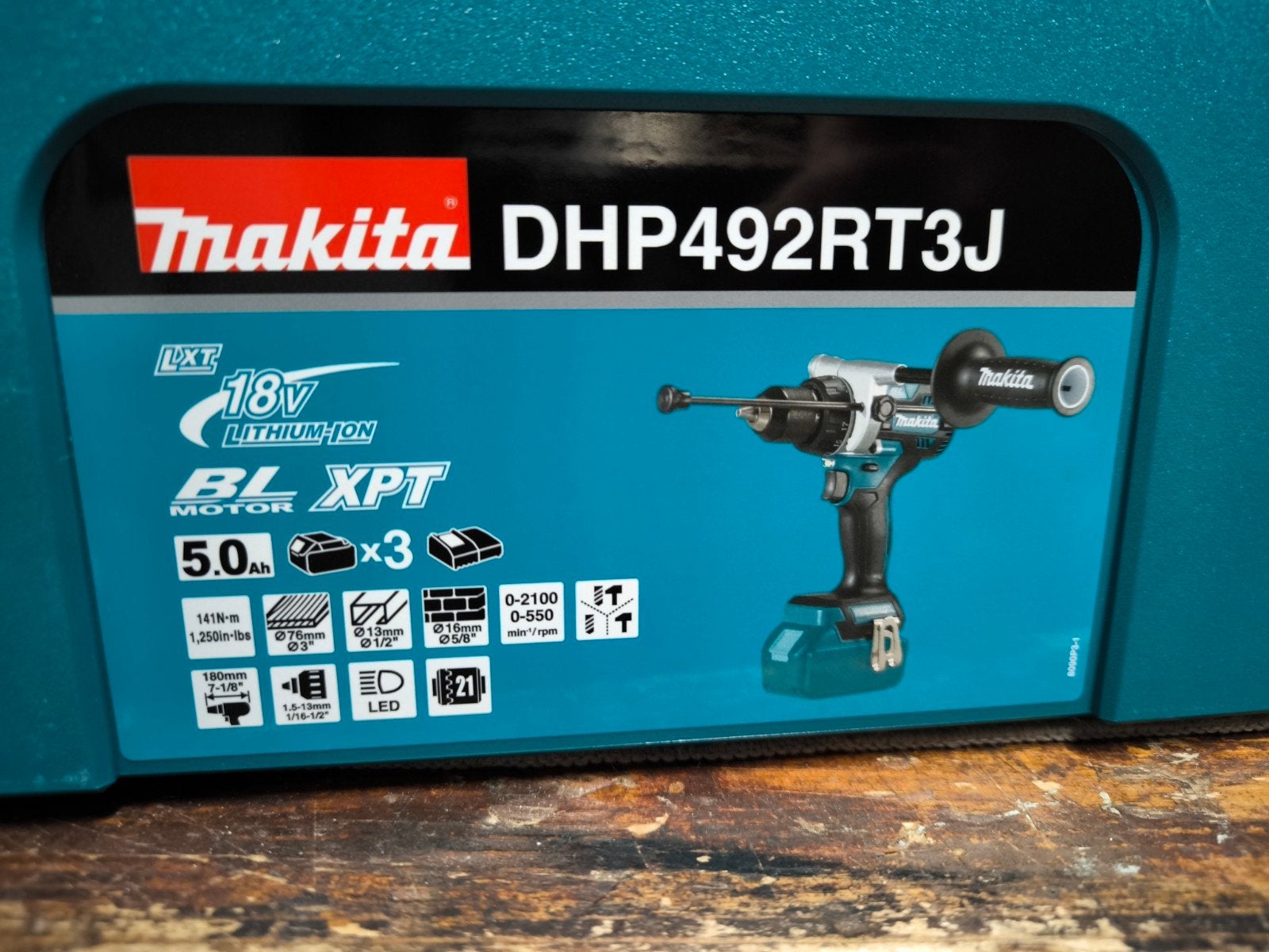 Nieuwe Makita DHP492RT3J Klopboor-/Schroefmachine 18V, Ophalen, 600 watt of meer, Nieuw, Boor- en Schroefmachine