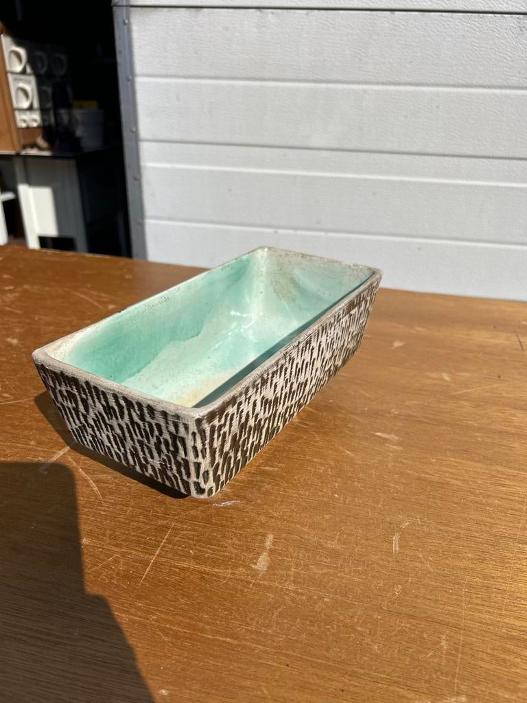Vintage Stejo Reuver 'berkenbast' cactusbak jaren '70, Ophalen of Verzenden