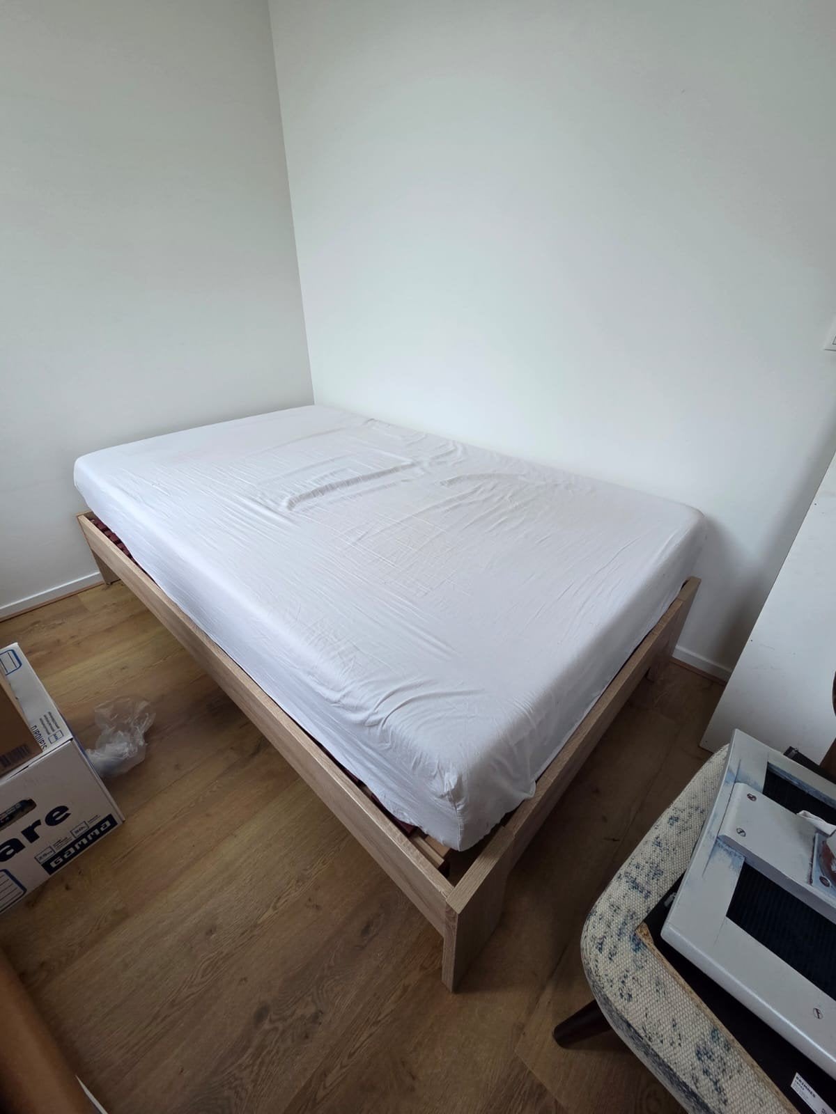Compleet bed 120x200 met lattenbodem en Emma matras, Ophalen, Gebruikt, Twijfelaar, 120 cm