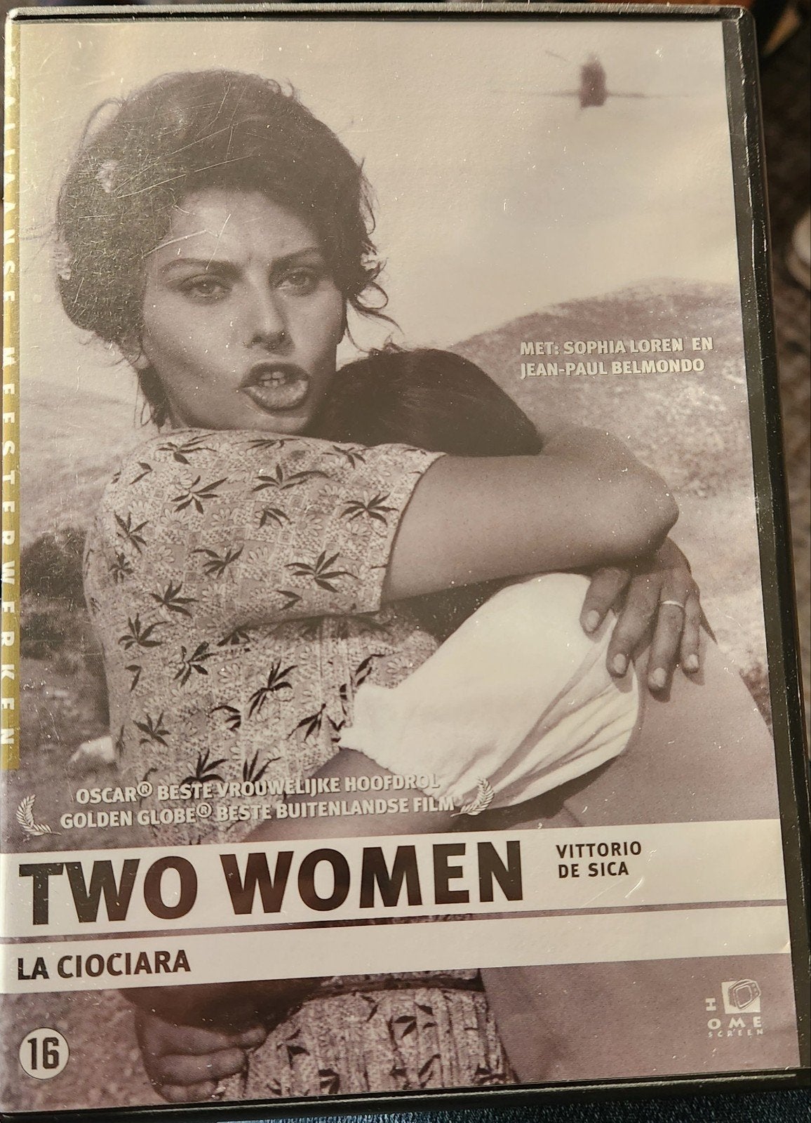 DVD Two Women uit 1960 Sophia Loren & Jean Paul Belmondo, Vanaf 16 jaar, Ophalen of Verzenden, Zo goed als nieuw, Italië