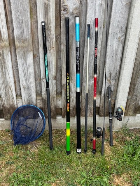 Diverse hengels en accessoires, Watersport en Boten, Hengelsport | Witvissen, Ophalen, Gebruikt, Werphengel