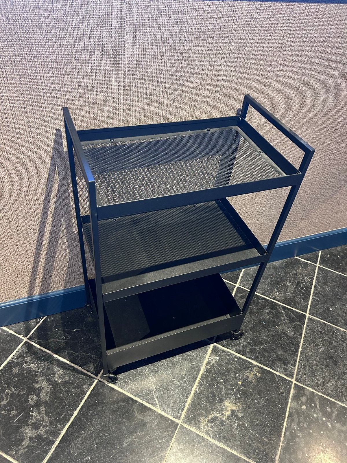 IKEA trolley - Zwart metalen op wielen, Ophalen, Gebruikt