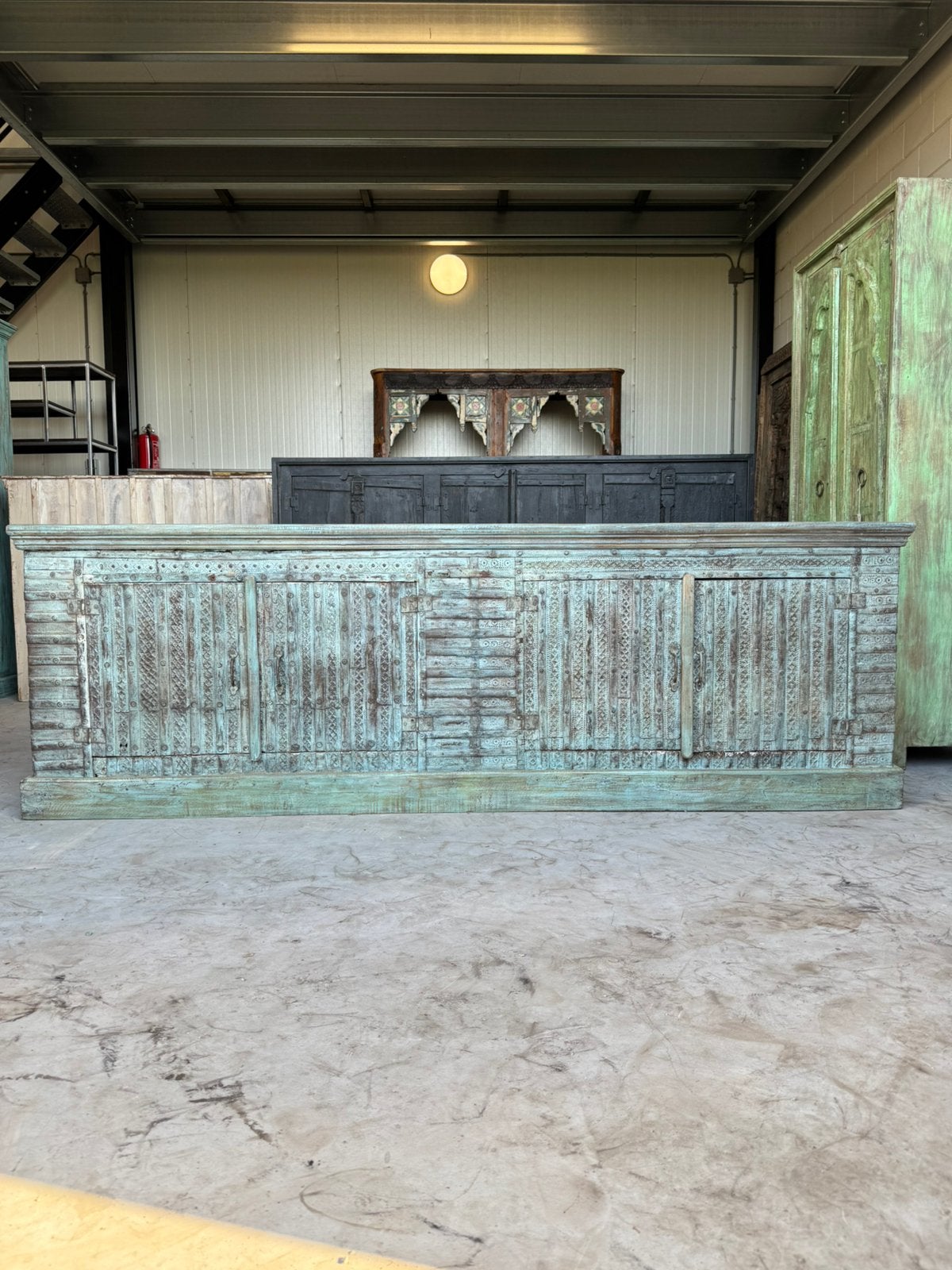 Dressoir India Ibiza stijl 245CM, Huis en Inrichting, Ophalen of Verzenden, Zo goed als nieuw, 200 cm of meer, Teakhout